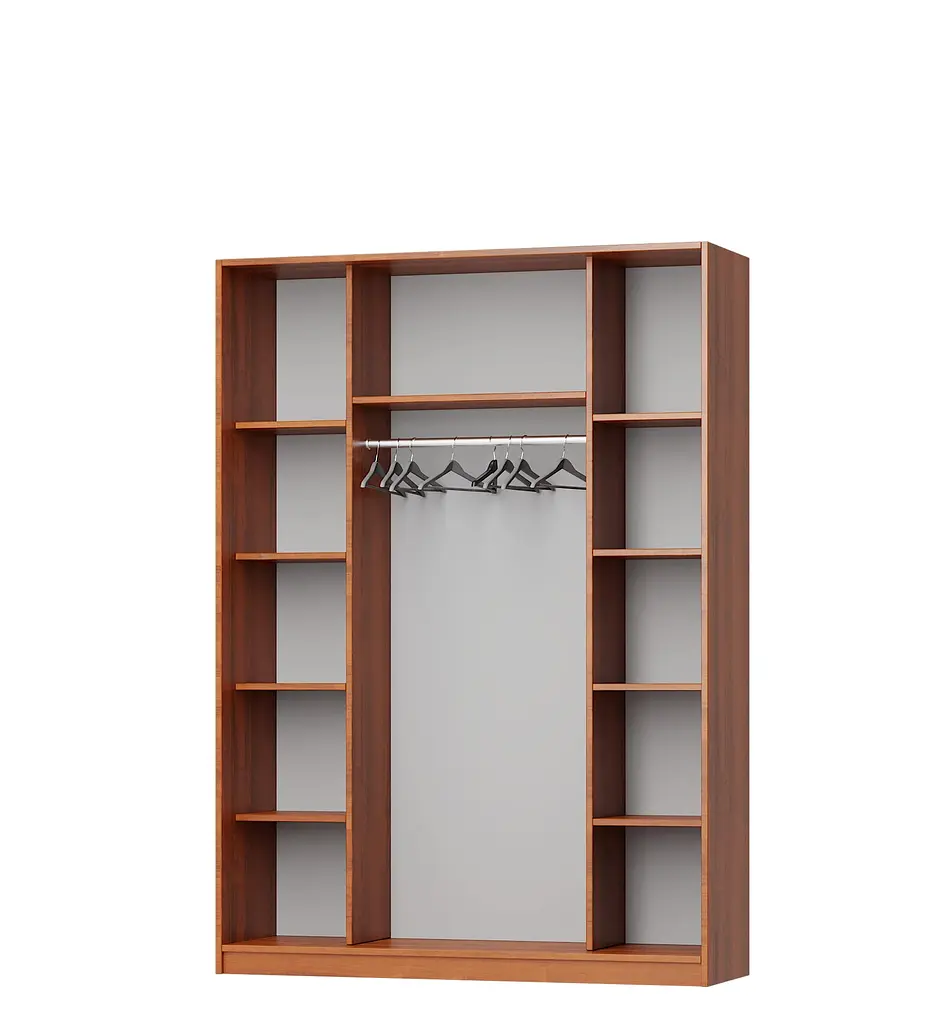 Шкаф-купе двухдверный MebelStar Комбо AL ДСП/Зеркало 160x60x210 см Аляска белый (MBS-2747) - фото 2