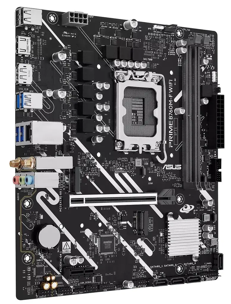 Материнська плата ASUS PRIME B760M-F WIFI (PRIME B760M-F WIFI) (Socket 1700, Intel B760, Micro-ATX) - фото 2