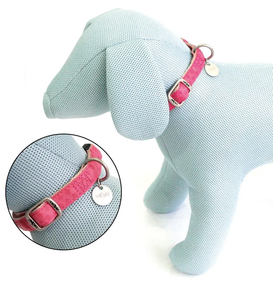 Нашийник для собак Croci Mylord екошкіра з тисненням 30-50 см (рожевий) - фото 2