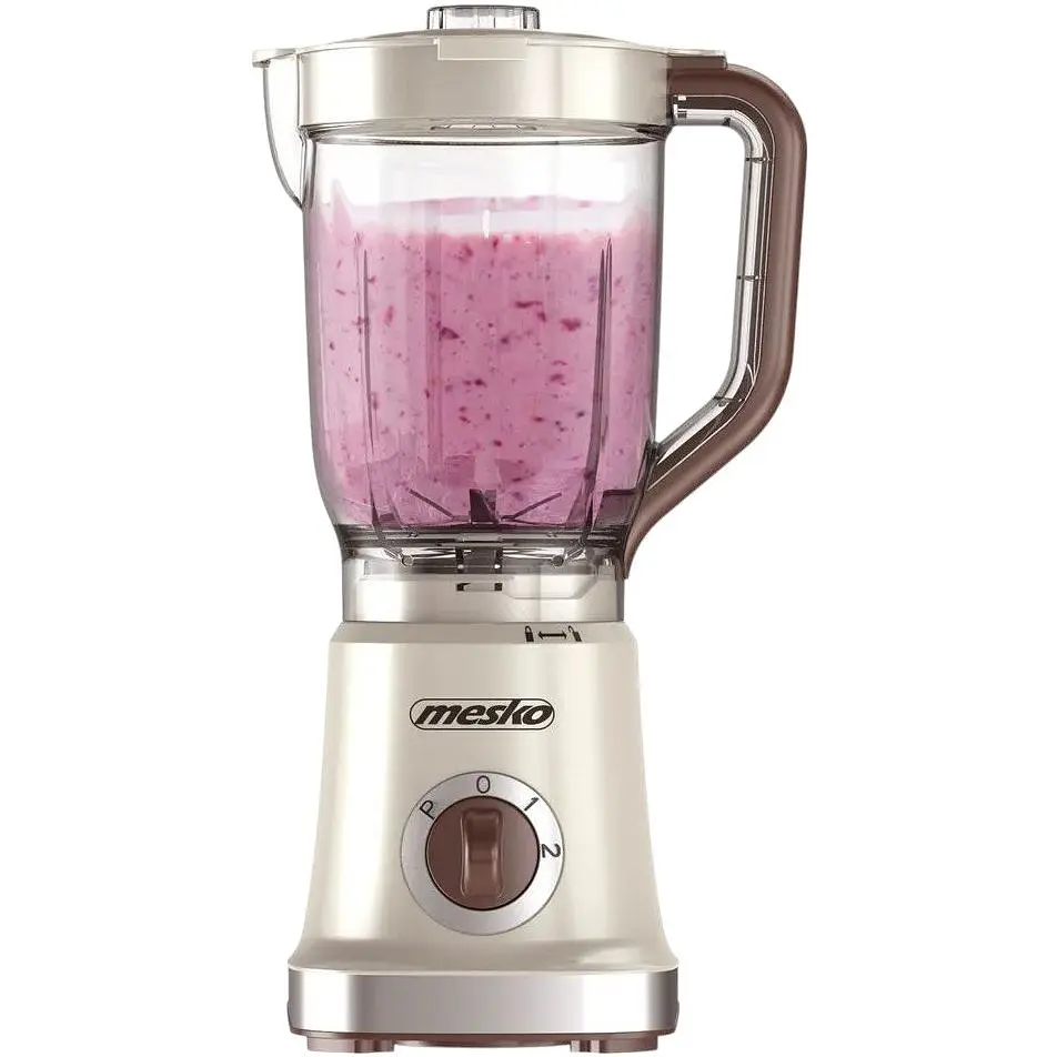 Блендер стационарный Mesko MS 4079 1000 Вт 2 скорости 1.8 л бежевый - фото 2