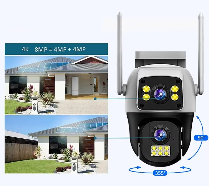 Вулична 4G камера SC11  8Мп 2 об'єктиви підтримка SIM-карт віддалений перегляд сигналізація обертання - фото 5