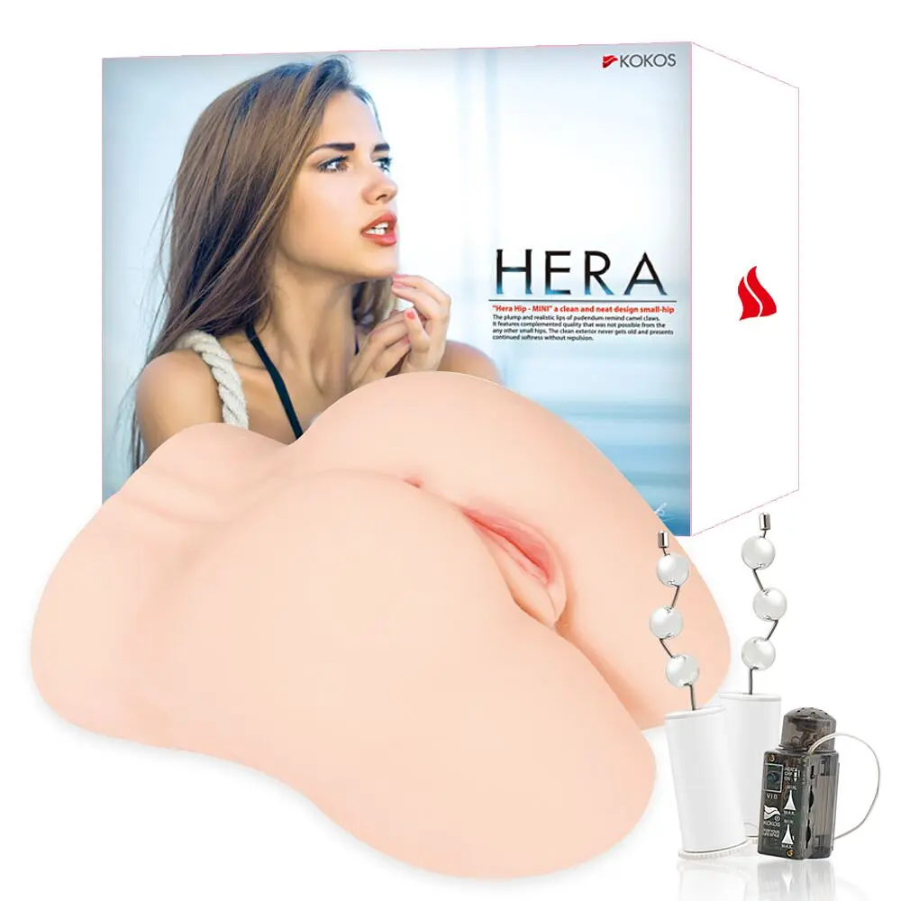 Мастурбатор Kokos Hera Hip Real 2WayPlus з функцією масажу та вібрацією - фото 7