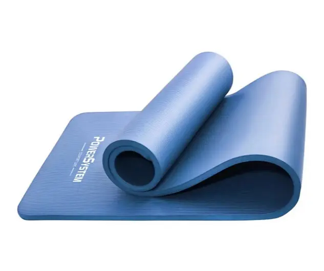 Килимок для йоги та фітнесу Power System PS-4017 NBR Fitness Yoga Mat Plus Blue (180х61х1) (PS-4017_Blue) - фото 2