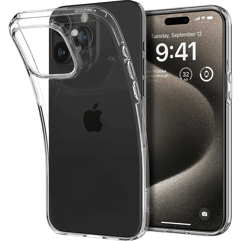 Чохол Spigen Liquid Crystal Case для iPhone 15 Pro Max Crystal Clear (ACS06557) [92876] - фото 2