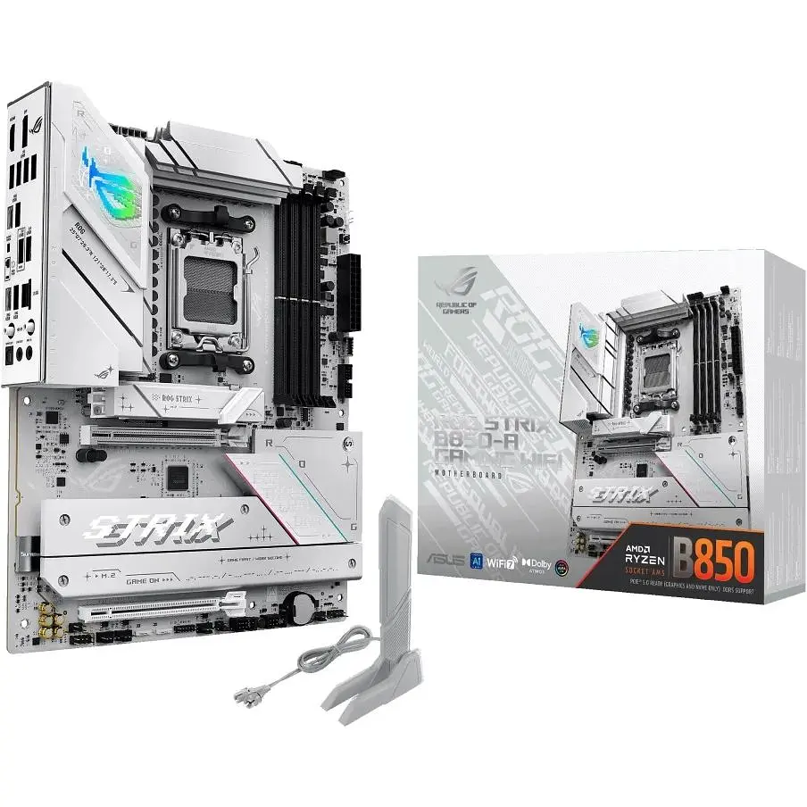 Материнська плата Asus AM5 Rog Strix B850-A Gaming WIFI, B850, 4xDDR5, Int. 2.5Gb, WiFi 7, Bluetooth 5.4, 10xUSB 3.2/6xUSB 2.0, HDMI/DP, ATX - фото 2