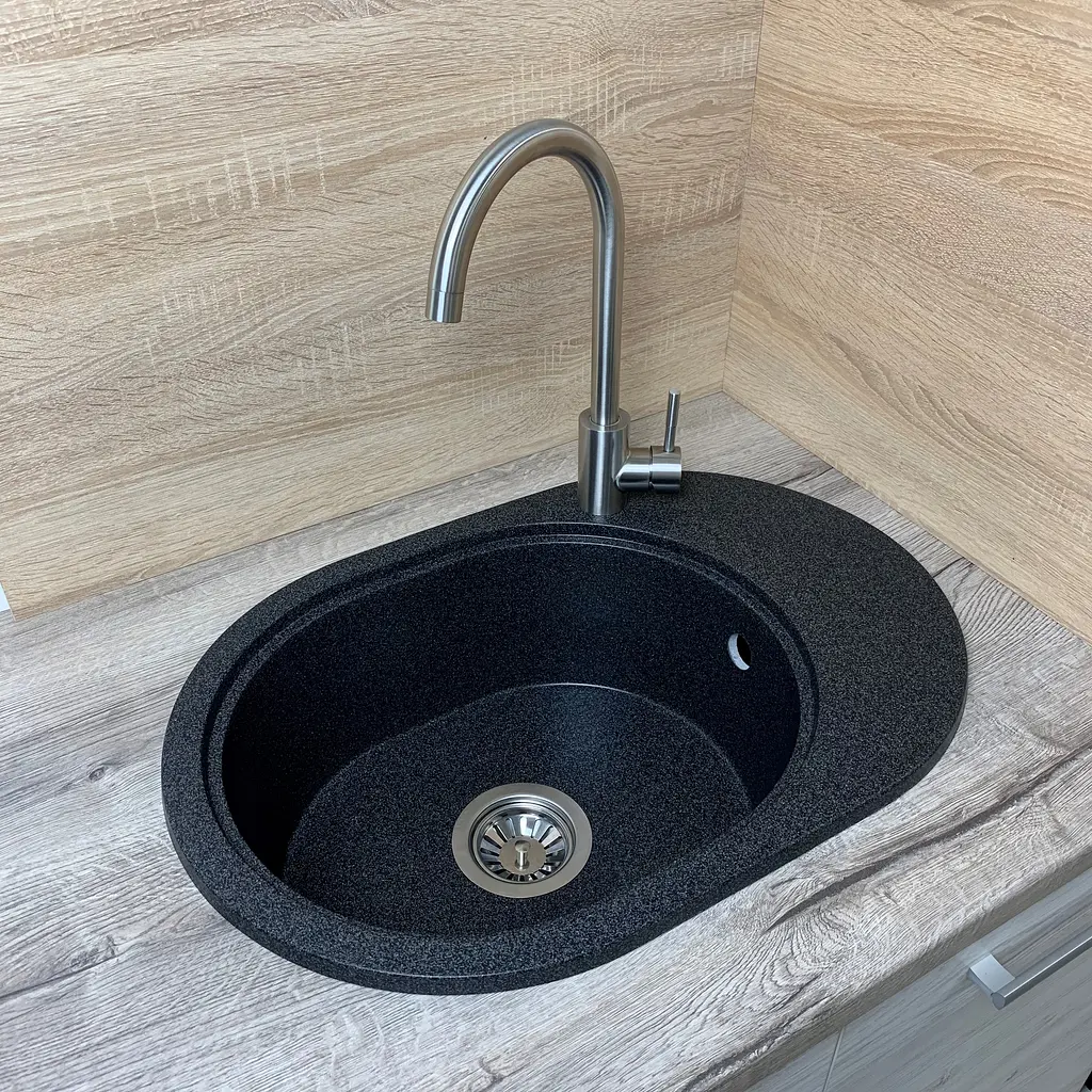 Кухонна мийка Adamant Ovale 610x420x180 графіт 648223, Графіт - фото 2