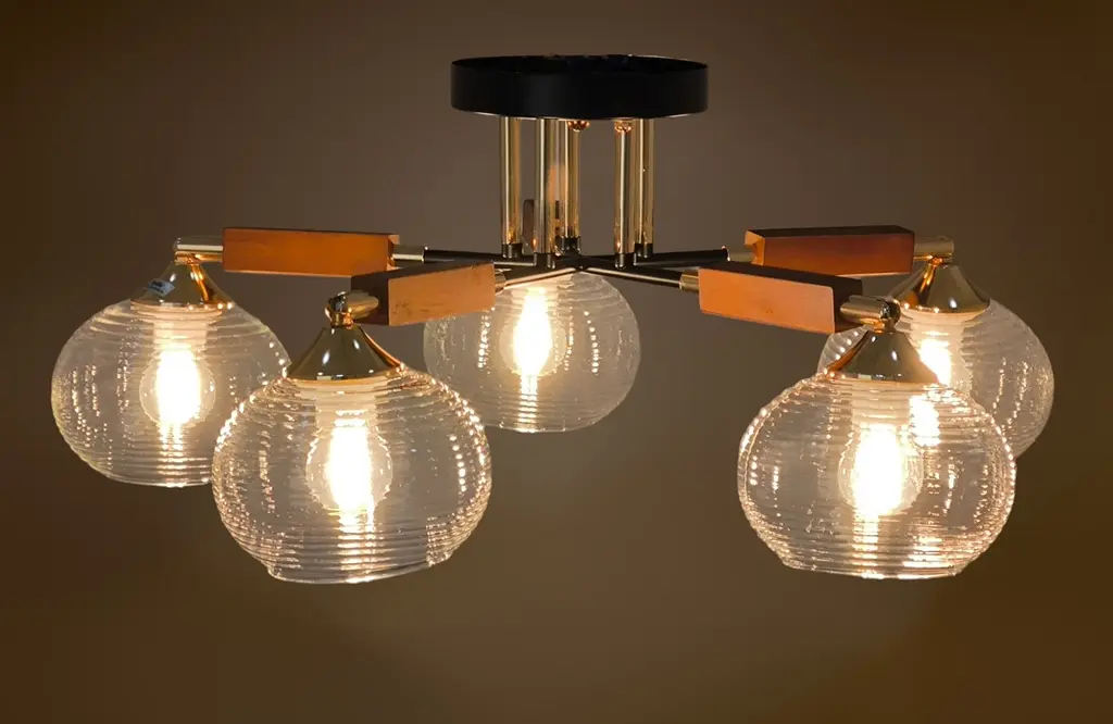 Класична люстра Brille LK-726S/5 E27 BK - фото 4