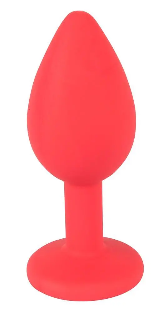 Анальна пробка з кристалом Colorful Joy Jewel Red Plug Small 7.2 см (червоний) - фото 4