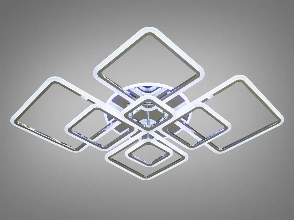 Светодиодная люстра в стиле хай тек, 235W, хром - фото 2