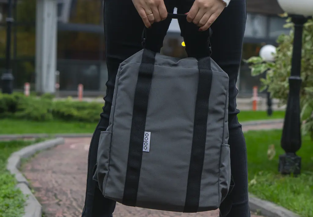 Рюкзак-антикрадій OOLOO Кенгуру mini 40x30x12 см, темно-сірий 657/497  - фото 6
