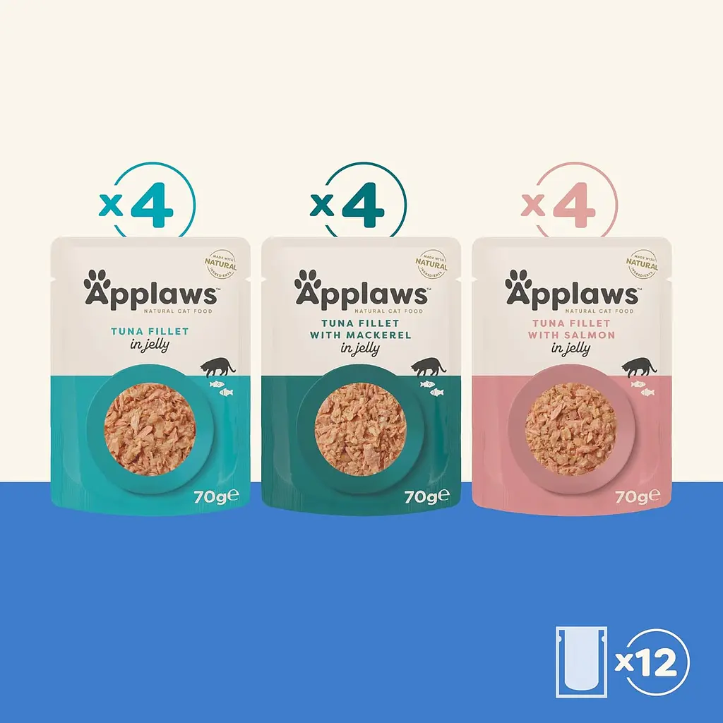 Набір павучів для котів Applaws Fish Selection in Jelly 12 х 70 г - фото 2