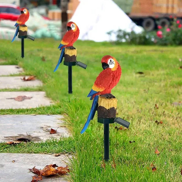 Ліхтар садовий SOLAR PARROT / Світильник для саду Папуга на сонячній батареї - фото 6