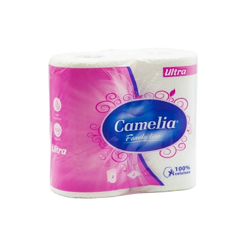 Паперові рушники Camelia Ultra Білі 2 шари 2 рулони (8606107569864)