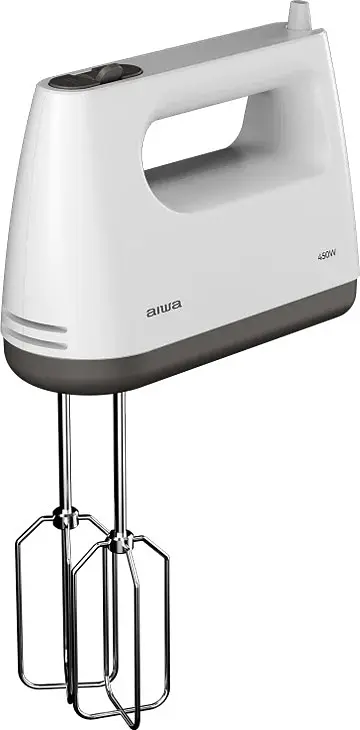 Міксер AIWA TeSaberu AHX-600 ручний 450Вт/ 5 швидк./ TURBO/ білий - фото 3