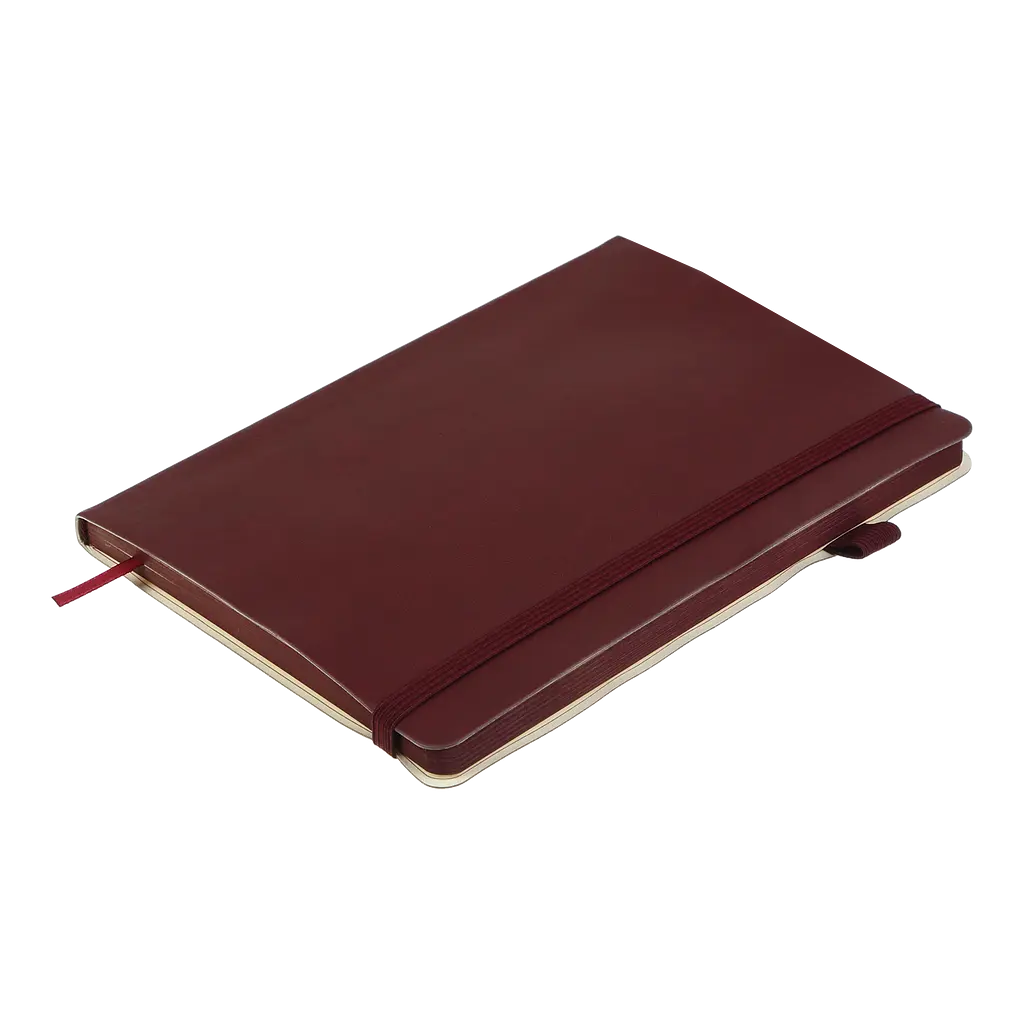 Блокнот діловий Buromax Logo2U Brief А5 96 арк. в крапку обкладинка штучна шкіра бордовий (BM.295304-13) - фото 3