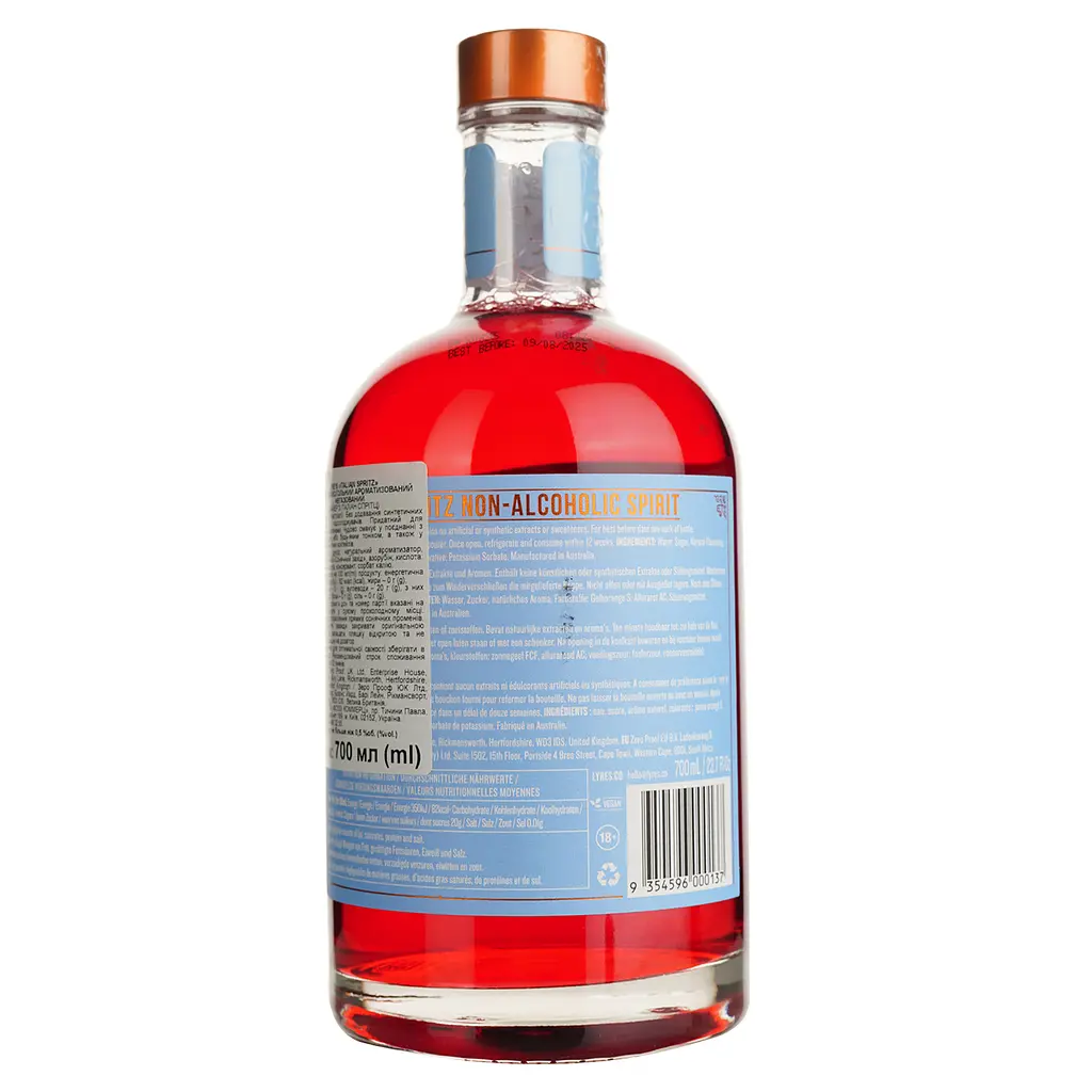 Напій Lyre's Italian Spritz безалкогольний 0.7 л - фото 2