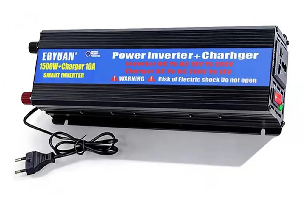 Перетворювач напруги 1500W із зарядним пристроєм 10A • Інвертор для акумулятора, дому, авто та резервного живлення - фото 2