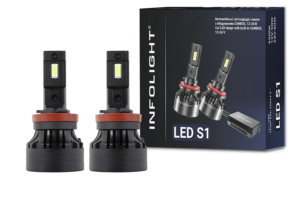 Комплект світлодіодних ламп Infolight S1 H11 50W - фото 6