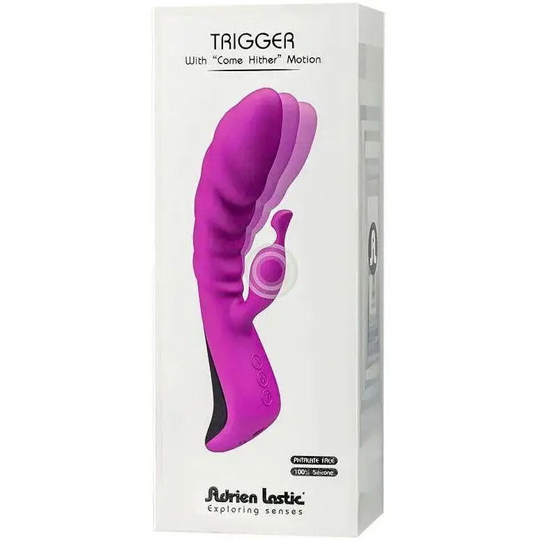 Вібратор Adrien Lastic Trigger з масажними рухами ствола - фото 6