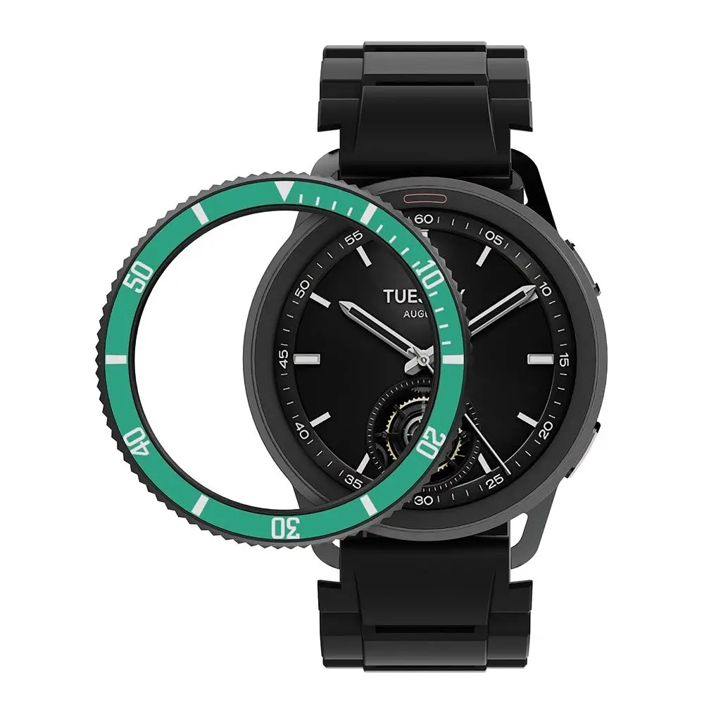 Безель Green та силіконовий ремінець Sikai для смартгодинника Xiaomi Watch S3/S4 - фото 3
