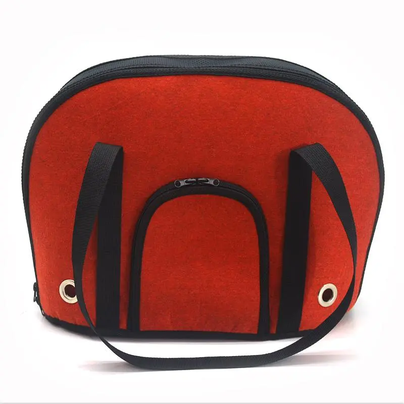 Сумка переноска Zoo-hunt Остин для кошек и малых пород собак №0 22х34х27 см красная - фото 6