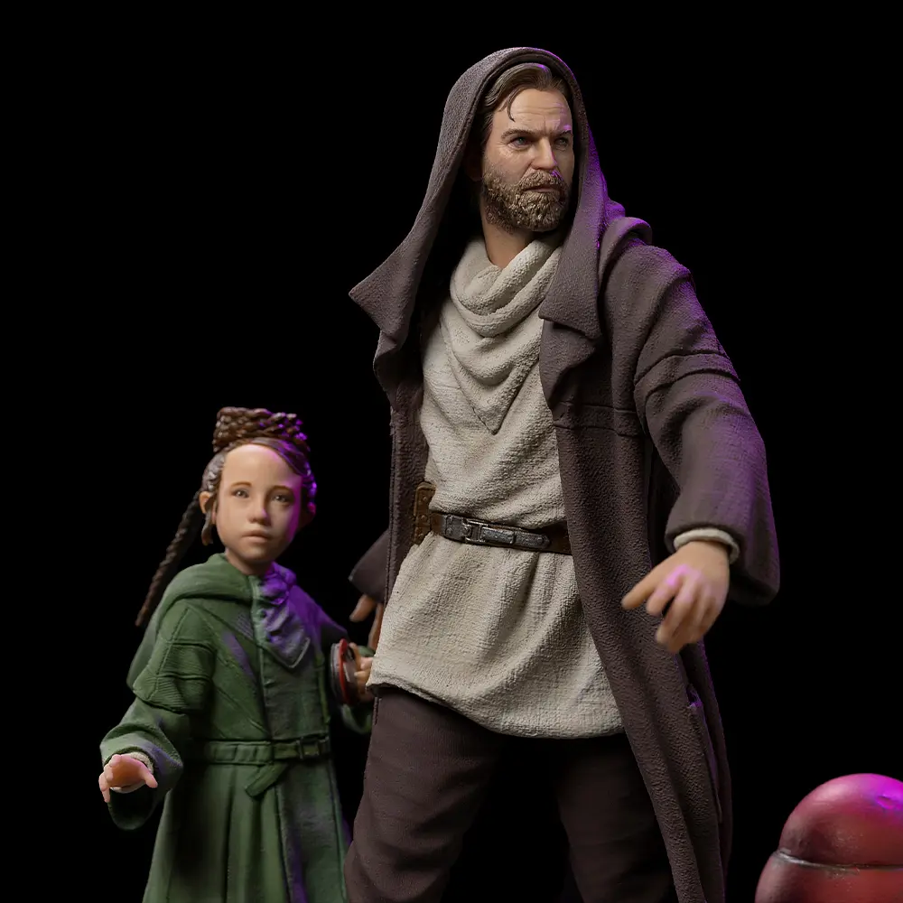 Статуетка Star Wars Obi-Wan and Young Leia - Deluxe Розмір 1/10 (Зоряні війни) 20,4 см - фото 5