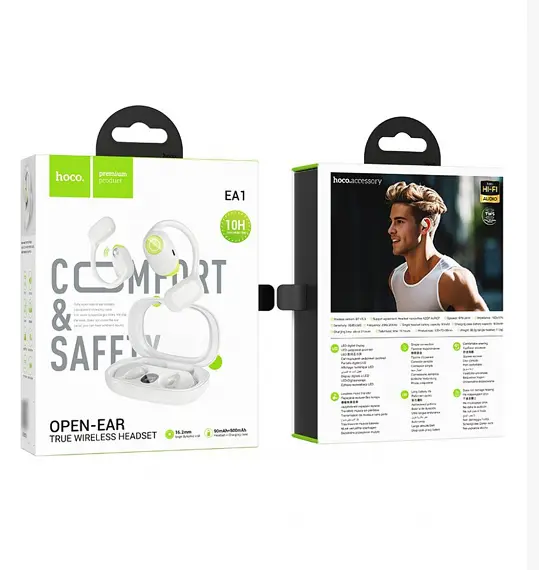 Наушники Hoco EA1 Spectrum true wireless BT headset беспроводные до 10 часов серые - фото 2