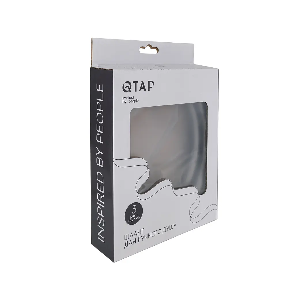 Шланг для ручного душу Qtap Hadice 1600 мм QTHADPVC160G Graphite, Графит - фото 3