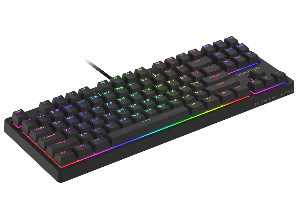 Клавіатура ігрова механічна HATOR HTK520 Black Rockfall 2 Mecha TKL Orange - фото 2