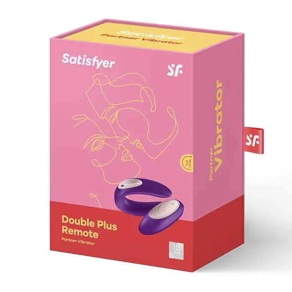 Вибратор Satisfyer Double Plus Remote 9 см фиолетовый - фото 5