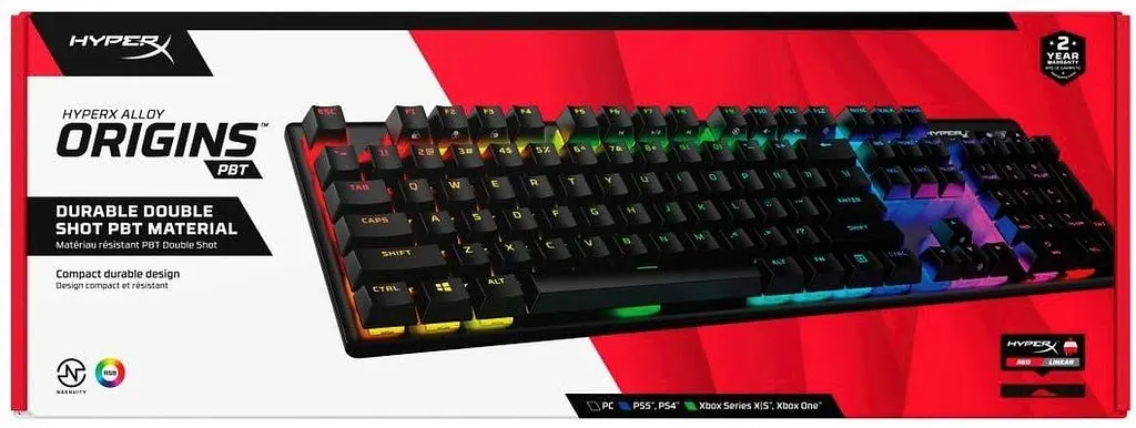 Клавиатура игровая HyperX Alloy Origins Core PBT Red USB RGB подсветка (буквы Eng Ukr) - фото 7