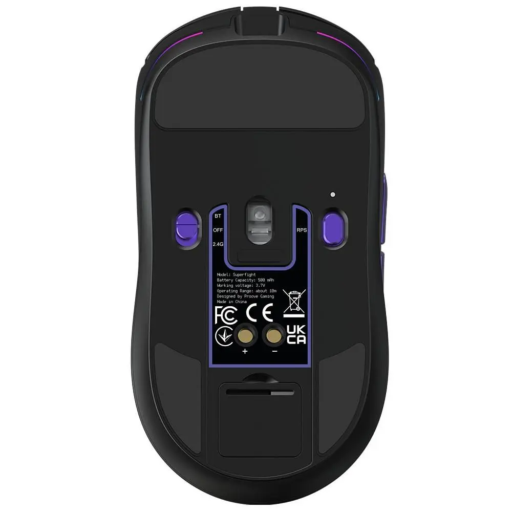Миша Proove Gaming Superfight Wireless with Charging Dock Black/Purple (WMSW00122001) U1 - фото 8
