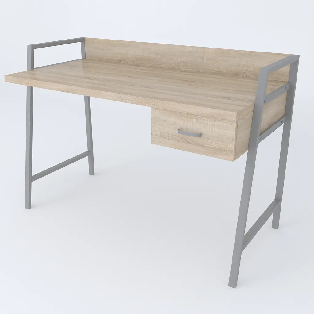 Письмовий стіл Ferrum-decor 750x1000x600 Сірий метал ДСП Дуб Сонома 32 мм (FRD-103432) - фото 3