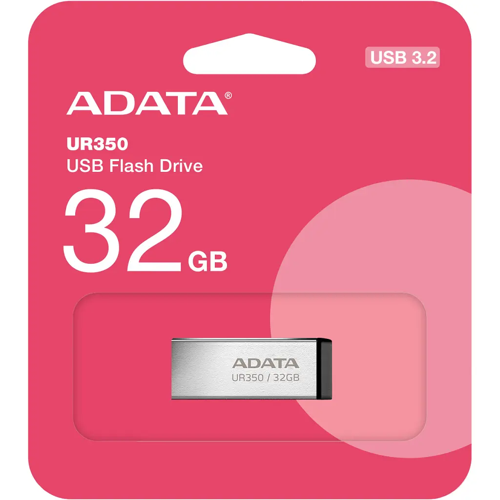 USB флеш накопичувач ADATA 32GB UR350 Silver-Black USB 3.2 (UR350-32G-RSR/BK) - фото 5