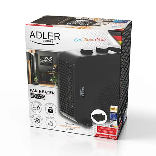 Тепловентилятор Adler AD 7725 black - фото 10