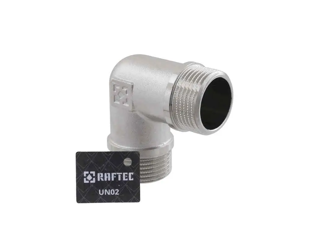 Кут RAFTEC 3/4'' латунь, ЗЗ, DN20, нікель, UN02 - фото 3