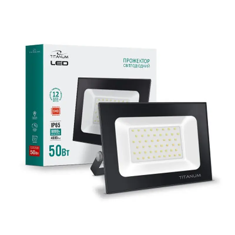 Прожектор TITANUM LED50W 6000K TLF506 220V (TLF506) - фото 2