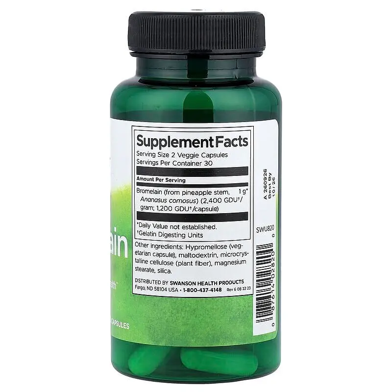 Бромелаїн Swanson Bromelain 500 mg, 60 вегакапсул - фото 2