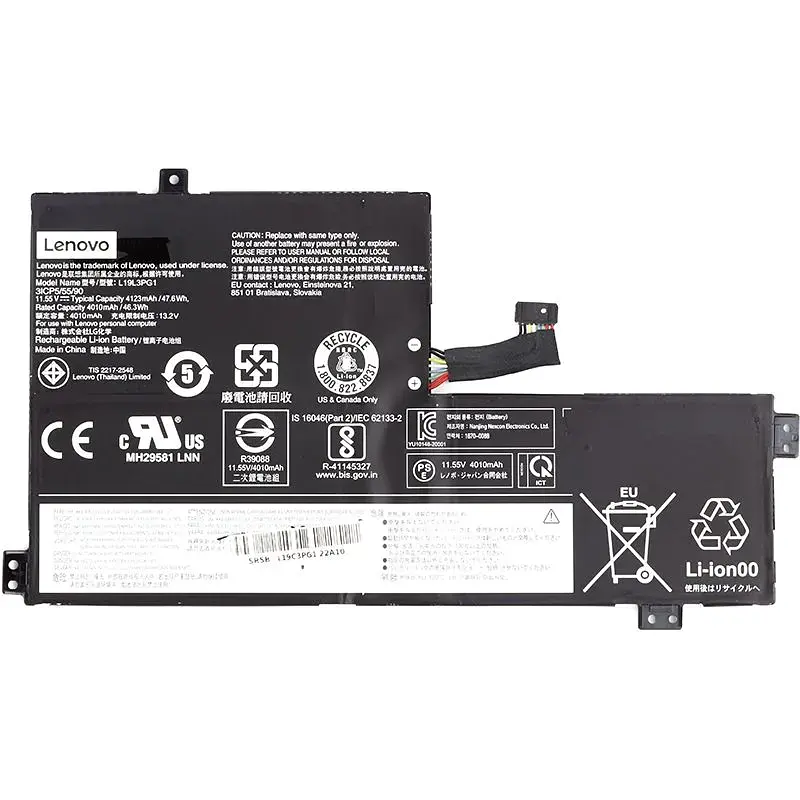 Акумулятор для ноутбуків LENOVO 100e Chromebook 2nd (L19C3PG1) 11.55V 4123mAh (original) (NB481446) - фото 2