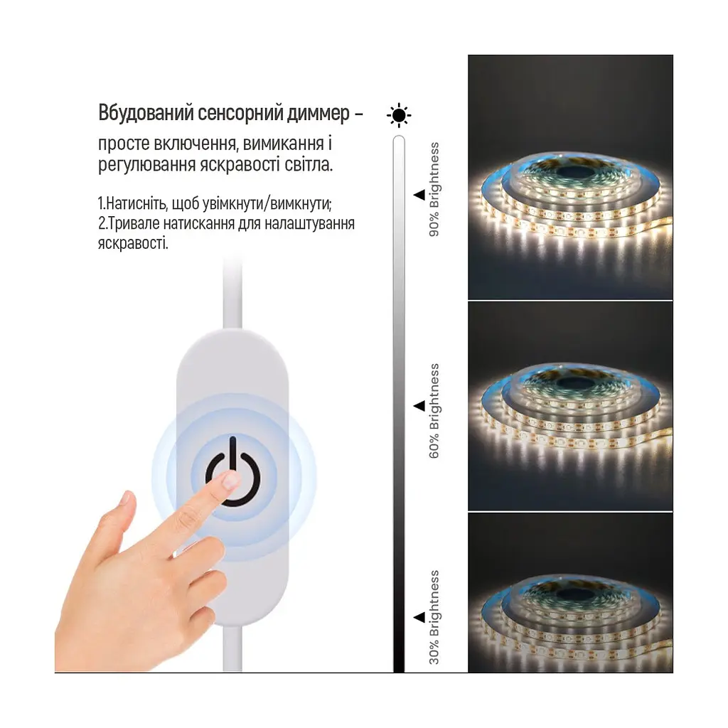 Светодиодная лента ColorWay LED 3м з живленням від USB (CW-LD03) - фото 5