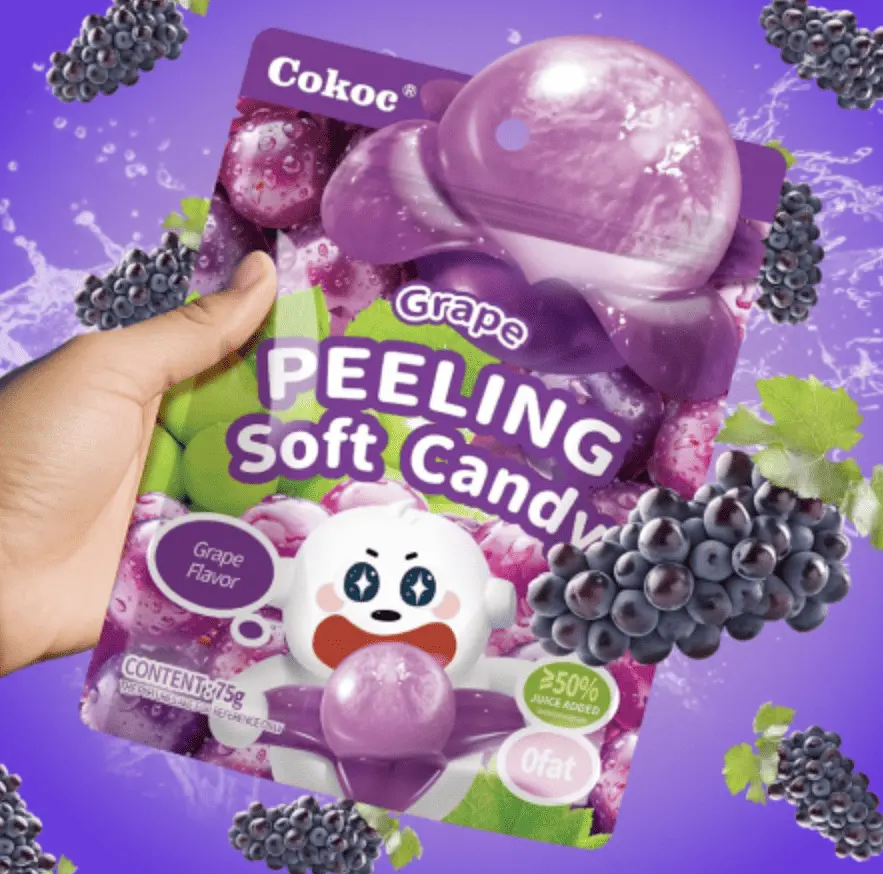 Желейні цукерки Cokoc Peeling Soft Candy Grape 75г - фото 3