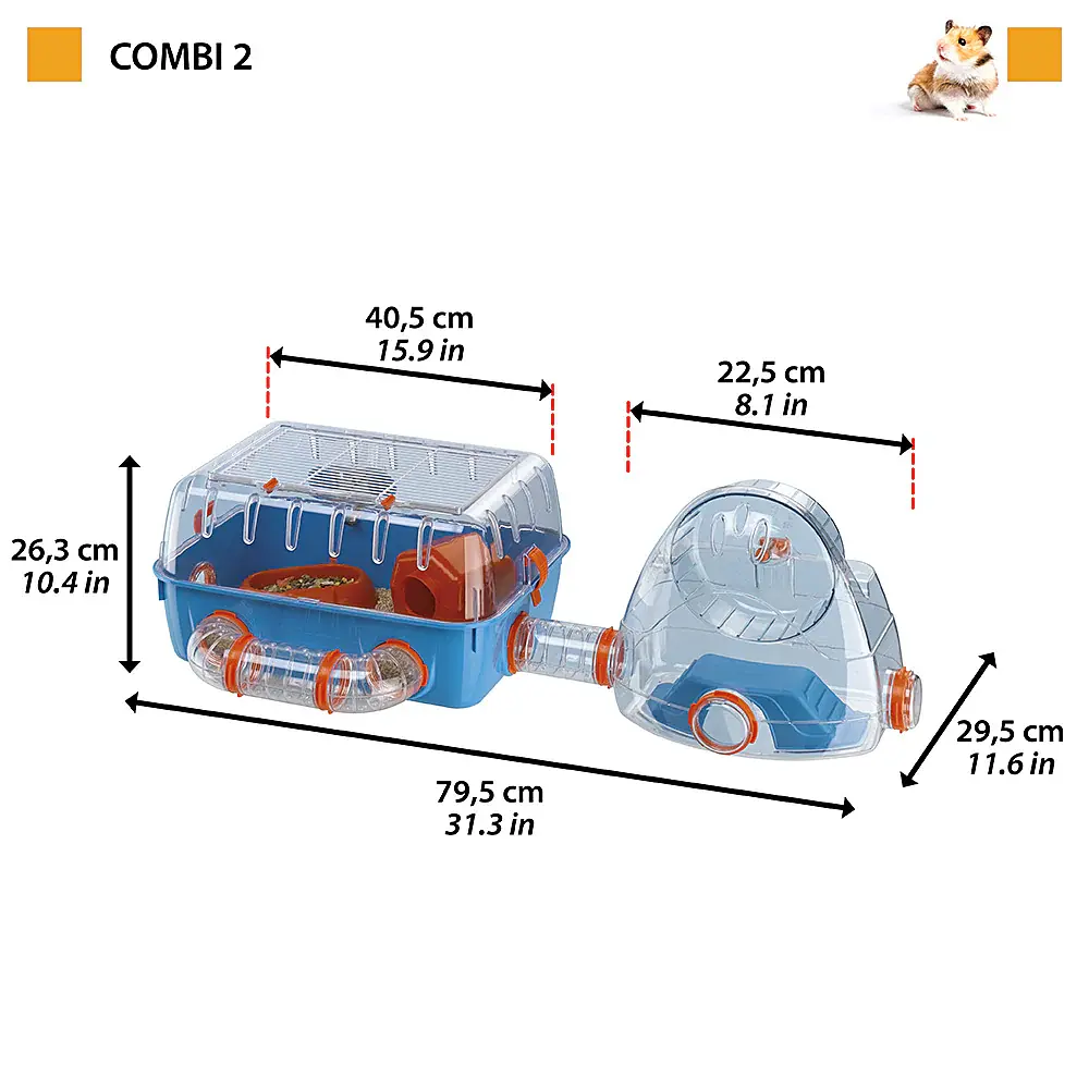 Клітка Ferplast Combi 2 для хом`яків - фото 3