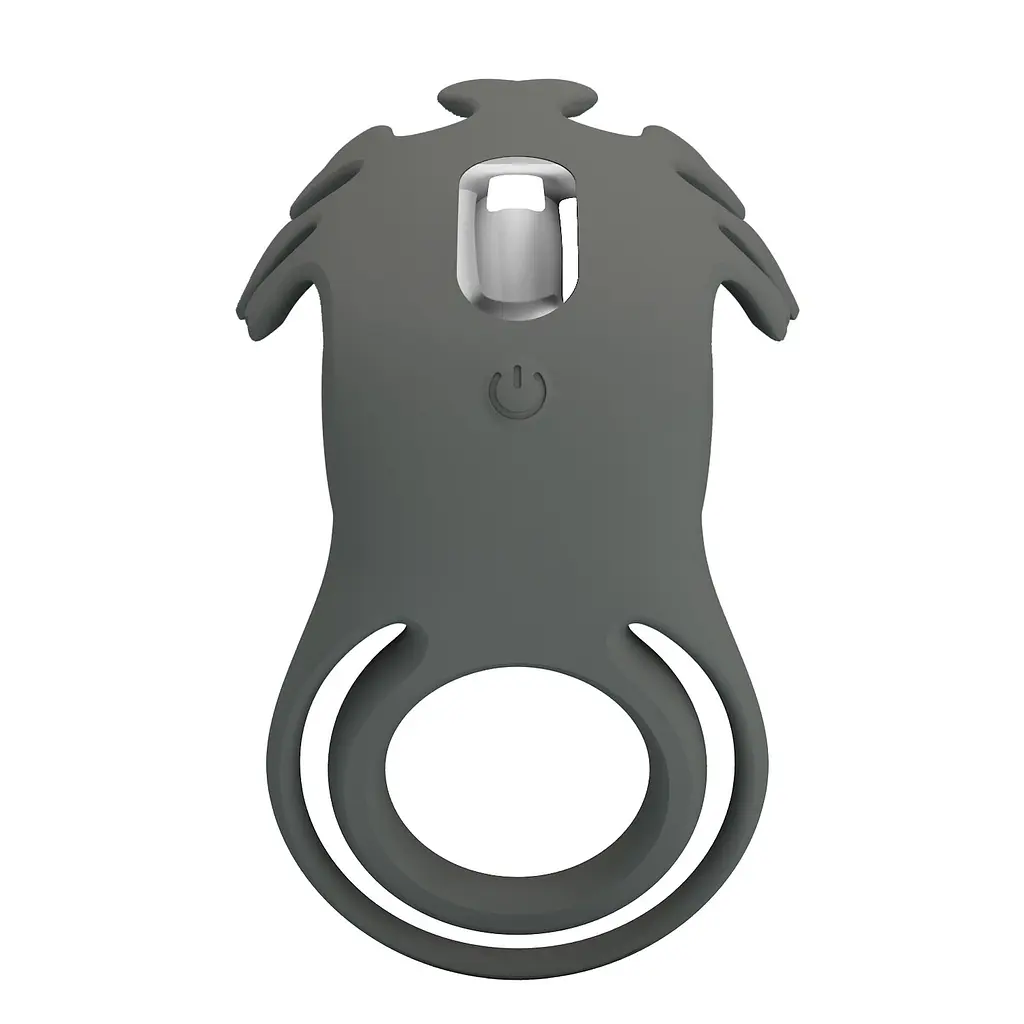 Ерекційне кільце Pretty Love Vibrant Penis Ring Ruben 8.5 см сірий - фото 4