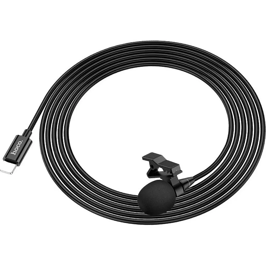 Петличний мікрофон Hoco L14 Lightning 2m Black (761149) [136291] - фото 5