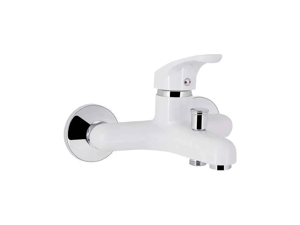 Змішувач Brinex Настінний білий для ванни 36W 006 (k35) BRIN36W006