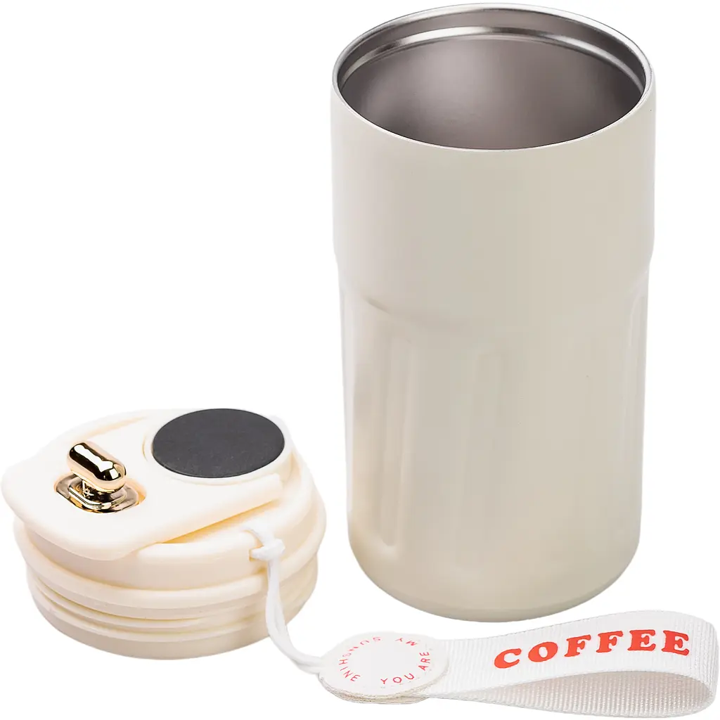 Термочашка Coffee 500 мл з датчиком температури, білий Yiwu HP-14-10W - фото 5