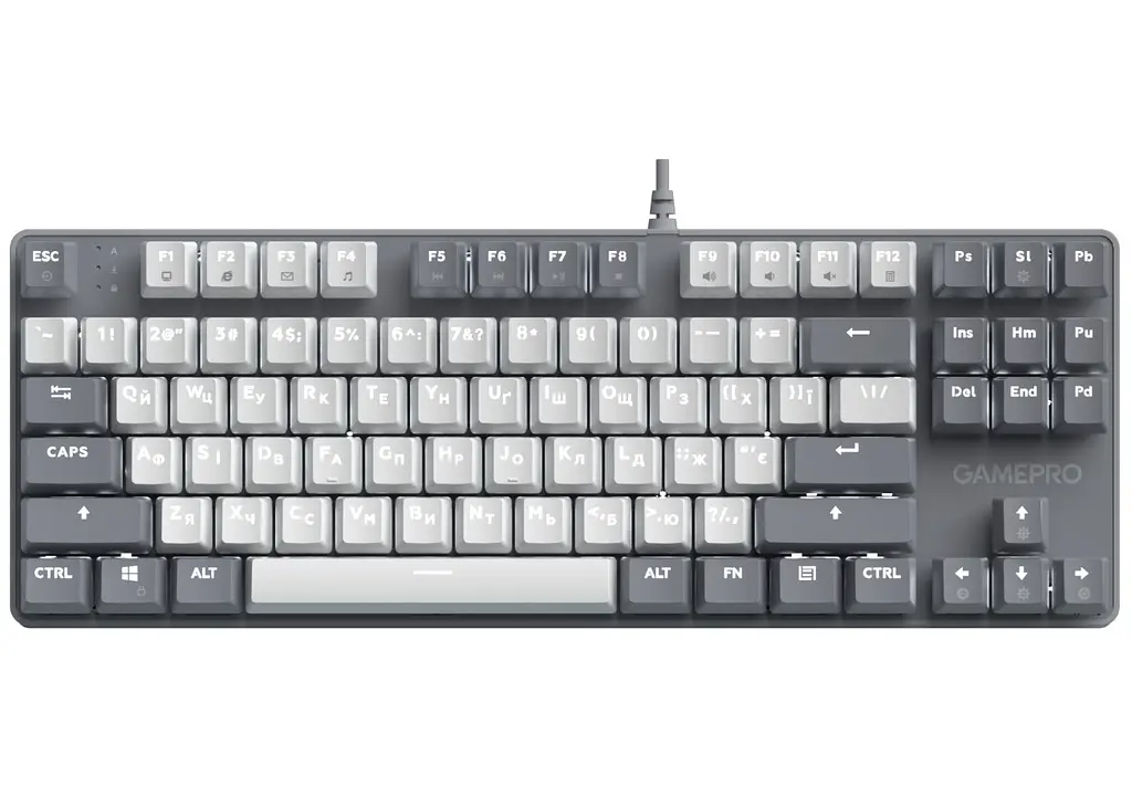 Клавиатура игровая механическая GamePro MK-110-G USB Hot-Swap Outemu Red Switch Gray-White - фото 17