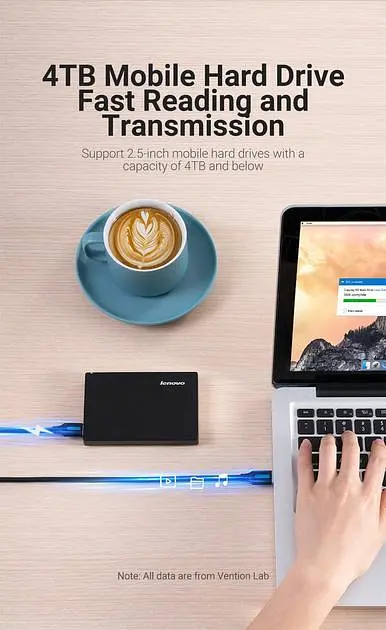 Кабель Vention 0.25м USB 3.0 - Micro USB Type-B 5 Гбіт/с 5V/3A USB 3.0 A на Micro-B для Жорских Дисків Чорний (COPBC) - фото 3