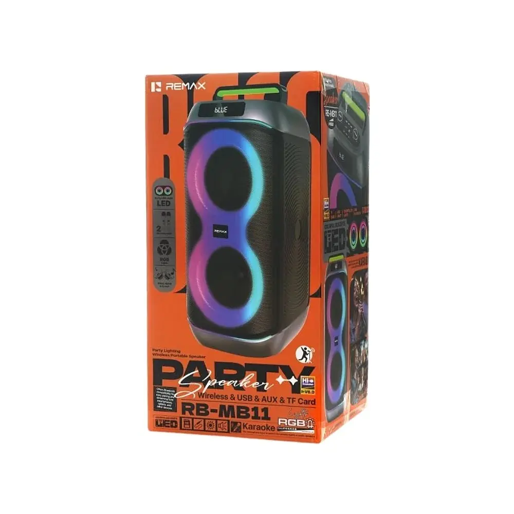 Колонка "REMAX Party lighting Wireless Portable Speaker 80W RB-MB11" Black - фото 3