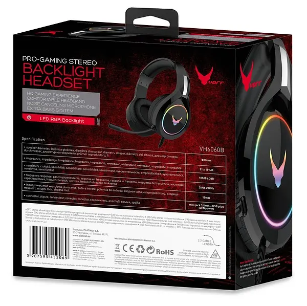 Гарнитура Varr Headset VH-6060 LED RGB Backlight (VH6060B) - фото 8